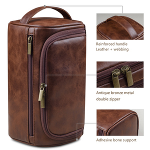 Trousse de Toilette Multifonction Tendance en Cuir pour Hommes – Sac de Lavage Cosmétique de Voyage Étanche - Product Image 6