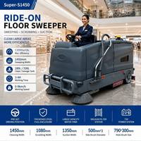 Nettoyeur de sols automatique S1450, machine de nettoyage à batterie, système à double réservoir pour grandes surfaces, idéal pour les usines et les entrepôts