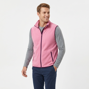 Men's Unisex Casual Spring Eco-Friendly High Street Outer Wear Custom Logo Wholesale Polar Fleece <b>Gilets</b> Zipper Pockets Shooting - Product Image 5