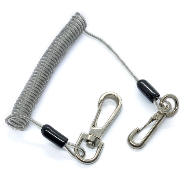 Colorful Spring Coiled Tool Wrist Buckle Tether Tool Lanyard