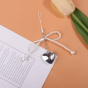 प्यारा आंरसे मोती कीचेन और फोन केस स्ट्रैप पेंडेंट डिय बैग और मोबाइल रिंग लानीर्ड सजावट के साथ सामान - Product Image 6