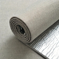Papier peint 3D rétro autocollant, effet lin texturé, panneau mural en tissu épais et durable pour la décoration intérieure