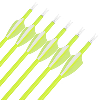 Flèches en carbone mixte ID4.2mm 1500 Spine avec plumes de caoutchouc/canard pour le tir sportif en extérieur