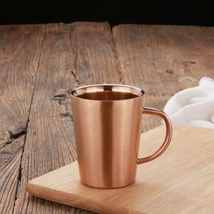 แก้วกาแฟสแตนเลสสีทองคุณภาพสูงพร้อมหูจับ - Product Image 5