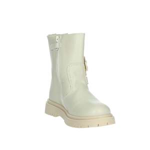Balducci Girls' Low Ankle Boots Cream Mid-Calf With Flower Applique Design - Product Image 5