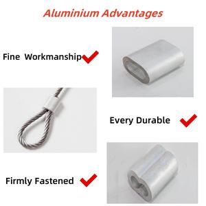 हम प्रकार भारी शुल्क एल्यूमीनियम अंडाकार फेनियम केबल आस्तीन अनुकूलन योग्य औद्योगिक रिगिंग उठाने हार्डवेयर तार रस्सी - Product Image 3