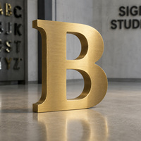 Lettres en acier inoxydable pour la décoration extérieure des bâtiments commerciaux, signalétique 3D en métal pour l'image de marque de l'entreprise