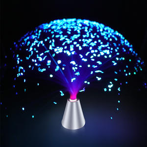 Lámpara de fibra óptica LED de 13 pulgadas, Base de purpurina, iluminación de mesa de cristal relajante nocturna cambiante Multicolor - Product Image 4