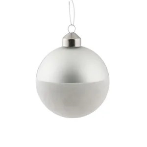 2024 Factory Supplier Clear 8cm Hand Blown Hanging Glass Ornament Christmas Ball