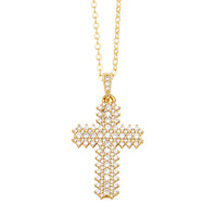 Collier chrétien pour femme en cuivre plaqué or 18 carats, motif filigrane orné, style international, choix des influenceuses professionnelles