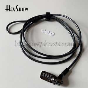 HeyShow in acciaio inox <span class=keywords><strong>Password</strong></span> di <span class=keywords><strong>sicurezza</strong></span> antifurto per Computer portatile Notebook Tablet PC filo corda cilindro di blocco - Product Image 3