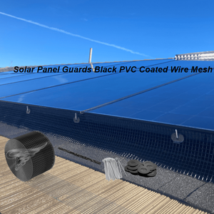 Malla de PVC Negra de 8 Pulgadas x 100 Pies, Malla Soldada para Protección de Paneles Solares, Red Antipájaros y Antipichones - Product Image 5