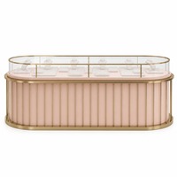 Vitrine de présentation de bijoux en or sur mesure, mobilier de magasin de détail pour bijouterie, vente en gros