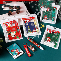 Carnet de Noël portable pour bureau et études, ensemble de carnet à boucle de Noël avec pochette pour stylo et bloc-notes, cadeau pour étudiant
