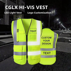 Gilet de sécurité réfléchissant, taille réglable, avec tissu fluorescent lumineux, pour la logistique d'entrepôt, les travaux en bord de route, la sécurité nocturne - Product Image 2