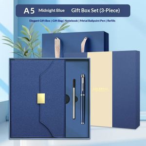 Office Stationery Corporate Business Promotional <b>Gifts</b> Set PU Leather Pen Notebook Customized Logo Customized Color Handmade - Product Image 2
