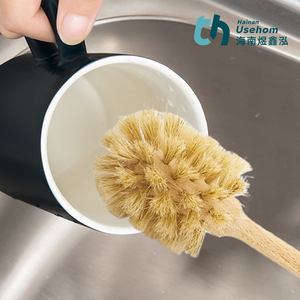 Umwelt freundliche haltbare hölzerne Entsafter-Reinigungs bürste mit langem Griff zum Reinigen von Milch flaschen, Glasflaschen, Entsafter, Tasse - Product Image 4