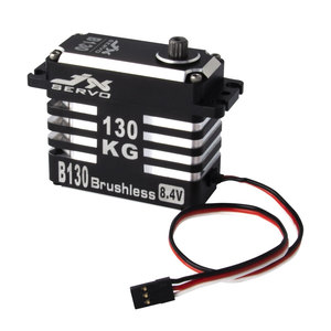 JX B130 Digitaler bürstenloser Vollmetall-Gleichstrom-Servomotor 8,4 V 130Kgf.cm 0,13 Sek. HV für große <span class=keywords><strong>RC</strong></span>-Hubschrauber und UAV-Starr flügel - Product Image 1