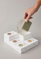 Boîte d'emballage de savon écologique en papier artistique personnalisé OEM, encre à base d'huile de soja