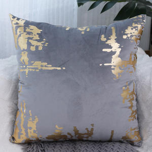 Luxe Moderne Nouveau Design Décoration Style or rayé velours jeter <span class=keywords><strong>lopo</strong></span> adoucir taies d'oreiller Coussin à vendre - Product Image 4