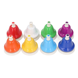 Campanas <span class=keywords><strong>de</strong></span> Metal Coloridas para Escritorio, <span class=keywords><strong>Instrumento</strong></span> <span class=keywords><strong>de</strong></span> Percusión para Niños, Aprendizaje <span class=keywords><strong>Musical</strong></span>, 8 Notas - Product Image 1