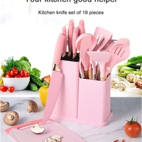 Lot de 19 ustensiles de cuisine en silicone avec couteau – Accessoires et gadgets de cuisine en gros