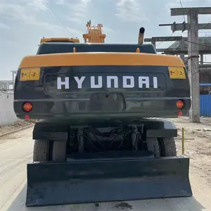 Original Used 210 Hyundai Wheel Excavator Construction Machinery High Quality Low Cheap Heavy Equipment 220