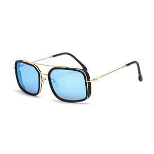 Nouvelles lunettes de soleil carrées pour hommes, monture noire, verres rouge vif, protection UV400, anti-éblouissement, pour la conduite, en PC, ZX168 - Product Image 4