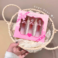 GEGE BEAR Ensemble de teintes à lèvres rose éblouissant, kit de gloss à lèvres effet eau, gloss à lèvres hydratant non collant