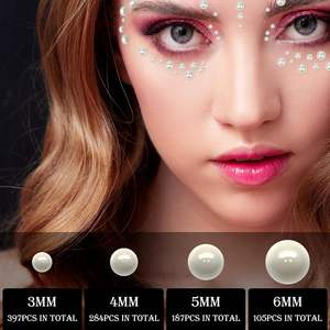 973 pièces de strass autocollants pour les yeux et le corps, autocollants de pierres précieuses de 3/4/5/6 mm pour les loisirs créatifs pour filles et femmes - Product Image 2