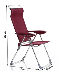 Chaise <span class=keywords><strong>de</strong></span> <span class=keywords><strong>camping</strong></span> pliable portable <span class=keywords><strong>de</strong></span> haute qualité <span class=keywords><strong>avec</strong></span> cadre en aluminium et dossier réglable pour utilisation en <span class=keywords><strong>parc</strong></span> et en cour - Product Image 4