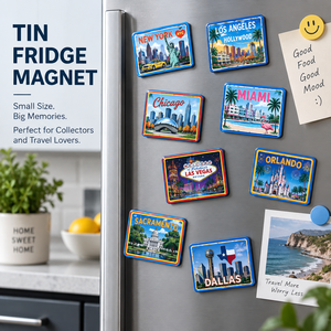 Imán de Refrigerador de Metal con Logotipo Personalizado Directo de Fábrica, Forma Troquelada, Superficie Brillante, Pedido al por Mayor, para Regalos Publicitarios - Product Image 1