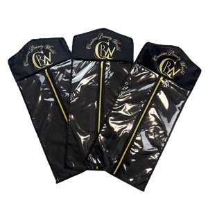 Sacs d'extension de cheveux personnalisés en polyester de bonne qualité Sacs d'emballage de cheveux - Product Image 1