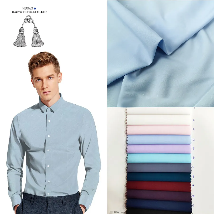 Tela personalizada para camisas de hombre, 100% algodón puro, 280gsm, venta al por mayor