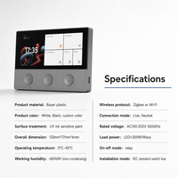 Panneau de commande intelligent pour maison connectée avec écran tactile, WiFi, protocole Zigbee, option de couleur personnalisée pour installation murale