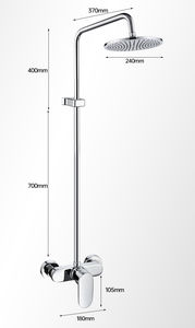 Set Pancuran kamar mandi multifungsi, keran air panas dingin Mixer keramik kuningan lembut berdiri poles krom pijat Dinding - Product Image 6