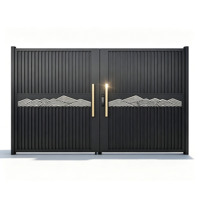 Portail de Villa Extérieur Automatique Électrique en Fer Double Battant Moderne et Luxueux, Prix Usine, Garantie 5 Ans