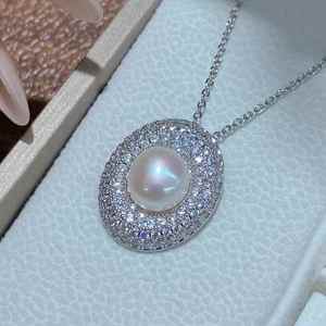 <span class=keywords><strong>Set</strong></span> Perhiasan Mutiara Air Tawar Alami 9mm Grade AAAA Berlapis Platinum, Hadiah Pertunangan Premium: Liontin, Kalung, Anting, Cincin - Product Image 5