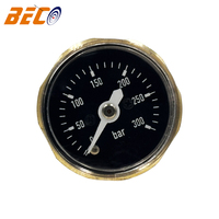 Factory Wholesale Y28 Bourdon Tube Original Copper Shell High Precision Pressure Gauge 0-300 bar 28mm Axial Air Pressure Gauge