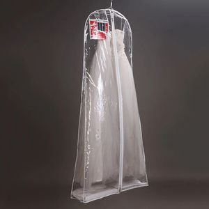 Vestido de novia Impermeable PEVA Cubierta de <span class=keywords><strong>ropa</strong></span> transparente Embalaje de viaje Bolsa de <span class=keywords><strong>ropa</strong></span> con cremallera - Product Image 2