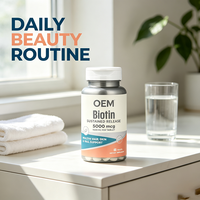 OEM Özel Etiketli Biotin Tabletleri 60 Adet 5000 MCG Besin Takviyesi