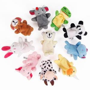Set di pupazzi da dito con animali da 10 pezzi morbidi animali di peluche giocattoli di marionette da dito per bambini Mini figure di peluche bomboniere per spettacoli - Product Image 1