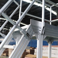 Plateforme de travail industrielle en aluminium sur mesure, chariot à marches en aluminium, système de plateforme de travail, échelle avec main courante