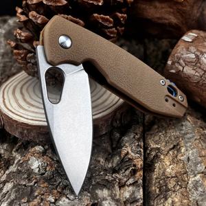 <span class=keywords><strong>PIET</strong></span> 5390 브라운 G10 핸들 폴딩 나이프 8Cr13Mov 스틸 블레이드 캠핑 자기 방어 EDC 전술 포켓 나이프 - Product Image 5