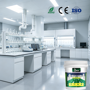 Revêtement de <span class=keywords><strong>sol</strong></span> époxy liquide à base d'eau de qualité supérieure pour sols en béton, application <span class=keywords><strong>au</strong></span> pinceau pour la <span class=keywords><strong>peinture</strong></span> et la finition des caves - Product Image 1