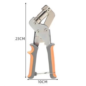 Pince perforatrice rotative en cuir Source Factory, en acier de qualité DIY, outils de poinçonnage creux, poignée souple en plastique, personnalisable OEM - Product Image 1