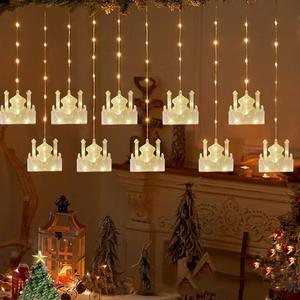 Новая 2025 светодиодная гирлянда со звездами, мусульманские аксессуары Рамадан, декоративные украшения, лунный замок, праздничное освещение - Product Image 3