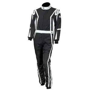 Custom Youth High Quality Leather Light Training Breathable Soft Lining Zip Up Piece Kart Racing Suit