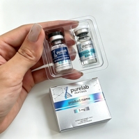 Étiquettes de sécurité holographiques mates, autocollants en peptides purs pour l'emballage de flacons en verre de laboratoire de 3 ml et 10 ml
