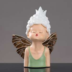 Handbemalte Kunstfigur Engel Mode TV/Film Charakter Harz Ananas-Elfen-Figur für Chinesisches Neujahr Muttertag Kreativ - Product Image 6